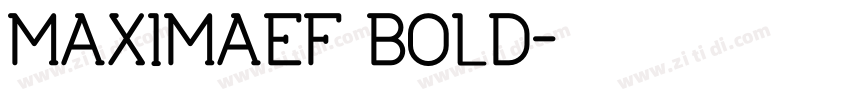 MAXIMAEF BOLD字体转换